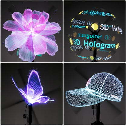 Holographic 3D Projector Rotary Imaging Fan Screen
