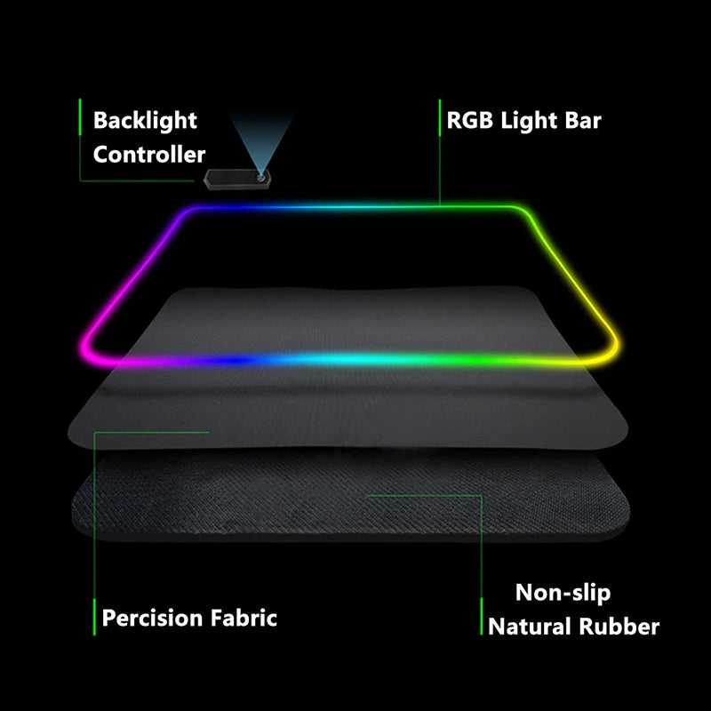 Luminous LED Lighting Mouse Pad XL