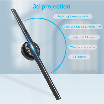Holographic 3D Projector Rotary Imaging Fan Screen